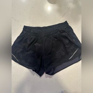 lululemon athletica Black Camouflage Athletic Shorts. 2.5 length size 6.